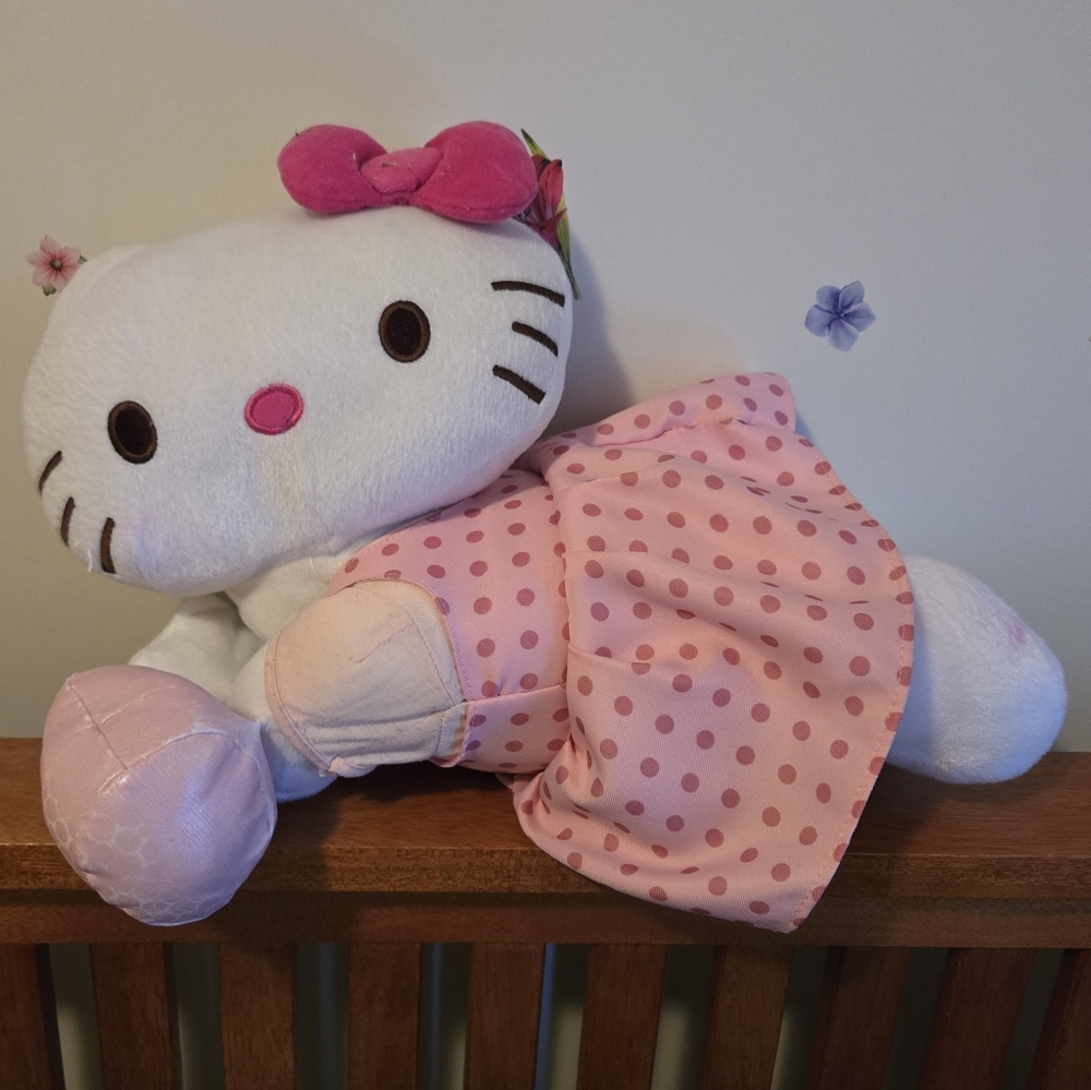 Hello Kitty Cute Pink Polka Dot Plush Toy